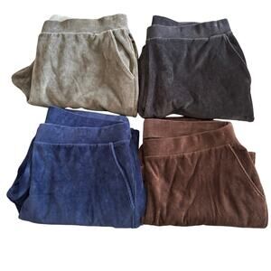 Lands’ End women’s plus size corduroy pull-on stretch pants - 4 pairs - size 2X